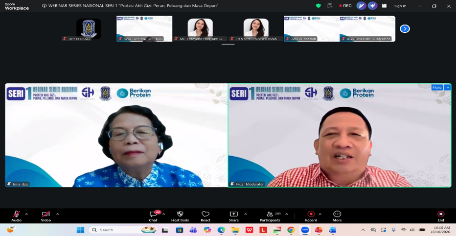 BENEFIT KEANGGOTAAN 2026 : PERSAGI bersama Berikan Protein mendorong Ahli Gizi Kembangkan Usaha Pangan Bergizi melalui Nutripreneurship